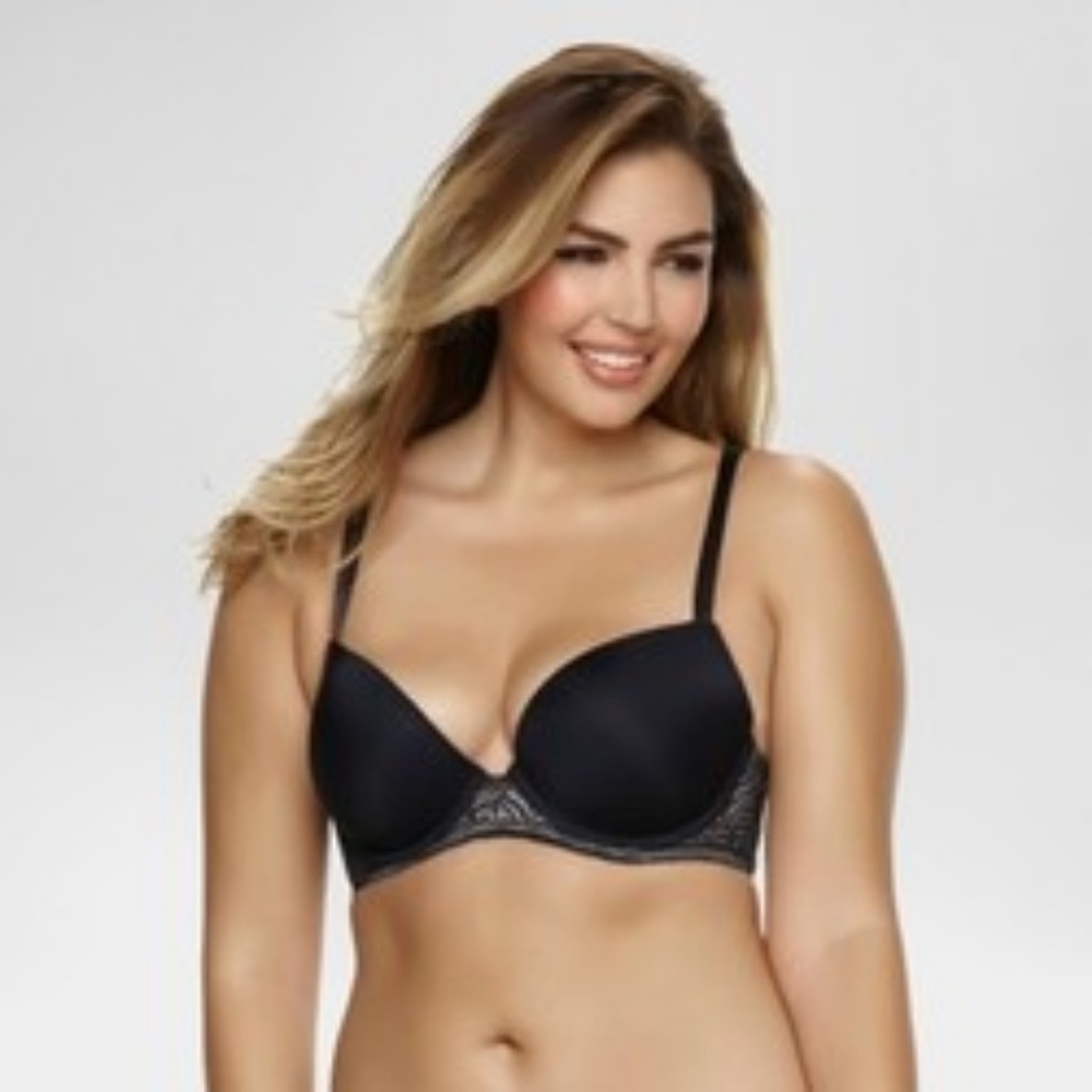 PARAMOUR WOMENS CAROLINA T-BACK BLACK LACE BRA/NEW